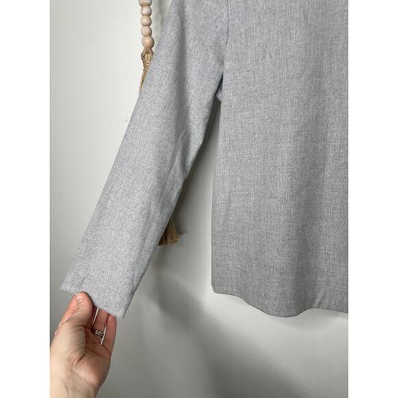 Aritzia Babaton Blair Mock Neck Top XS Gray Minimalist Work Neutral - Picture 6 of 10